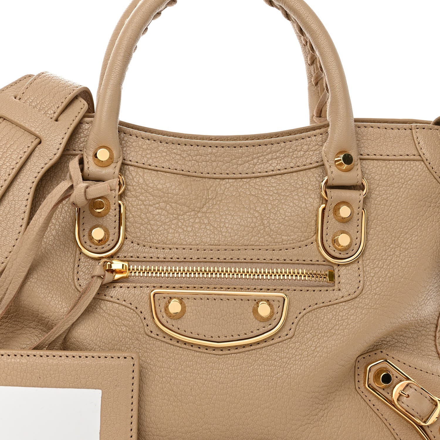 Balenciaga Shiny Goatskin Gold Metallic Edge Hardware S City Beige Sahara 7 of 10