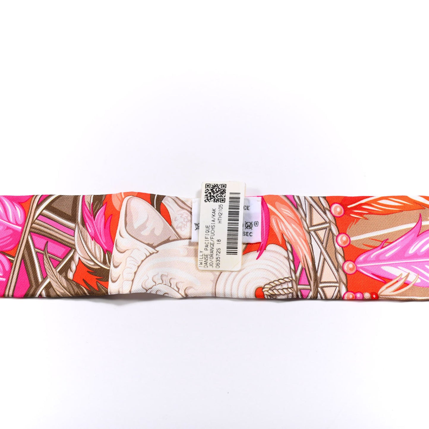 Silk La Danse Pacifique Twilly Orange Fuchsia Kaki