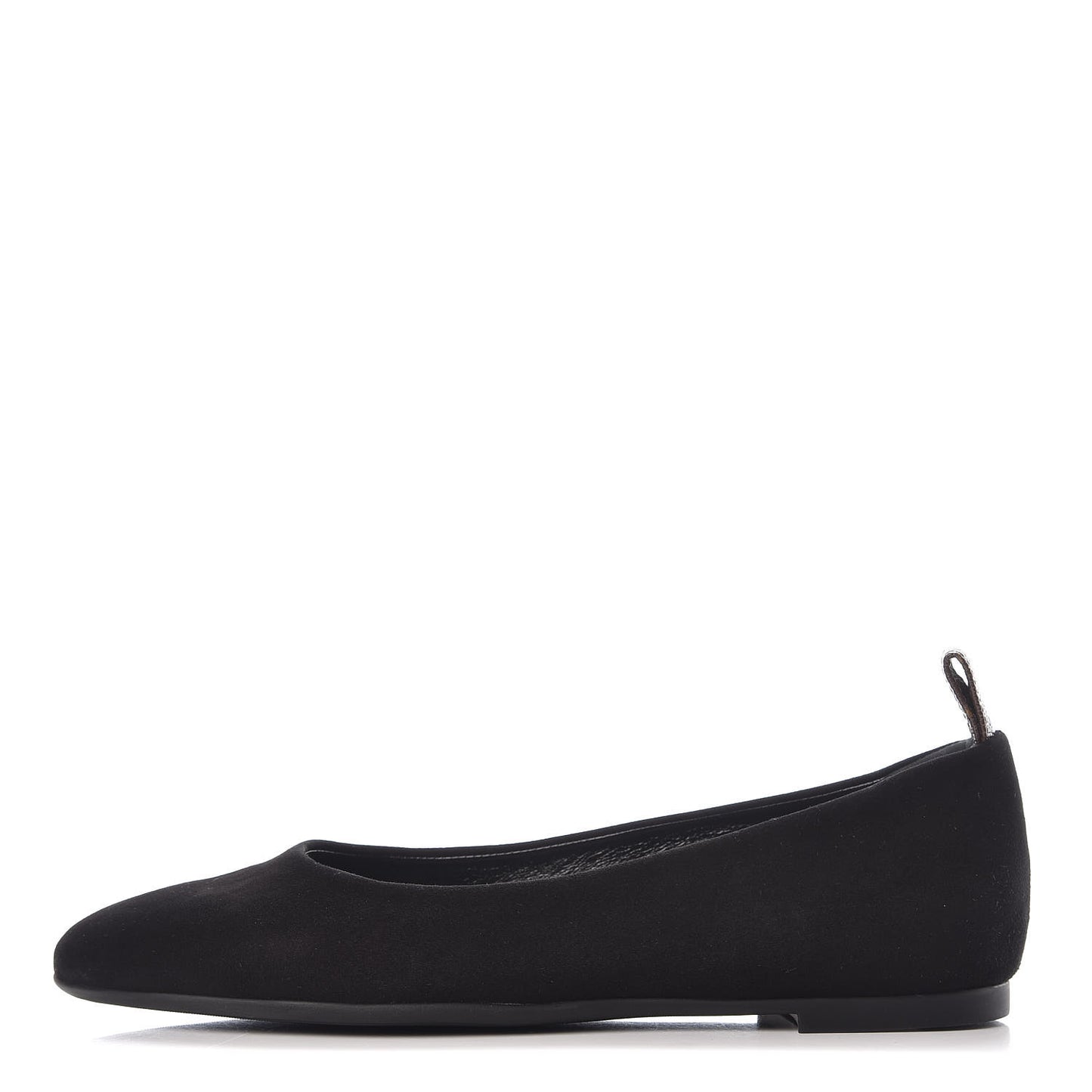 Suede Monogram Uniformes Ballet Flats 37.5 Black
