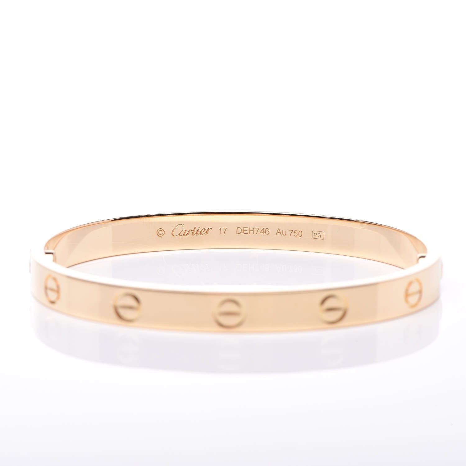 Cartier 18K Yellow Gold LOVE Bracelet 17 6 of 8