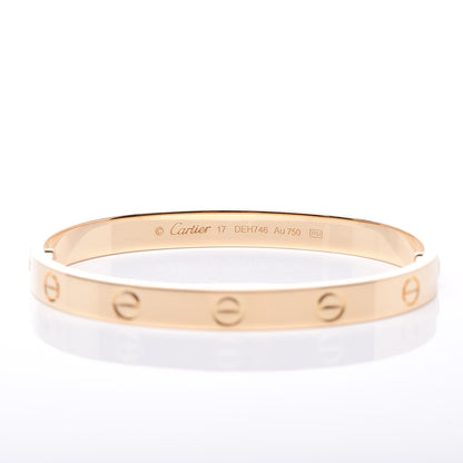 Cartier 18K Yellow Gold LOVE Bracelet 17 6 of 8