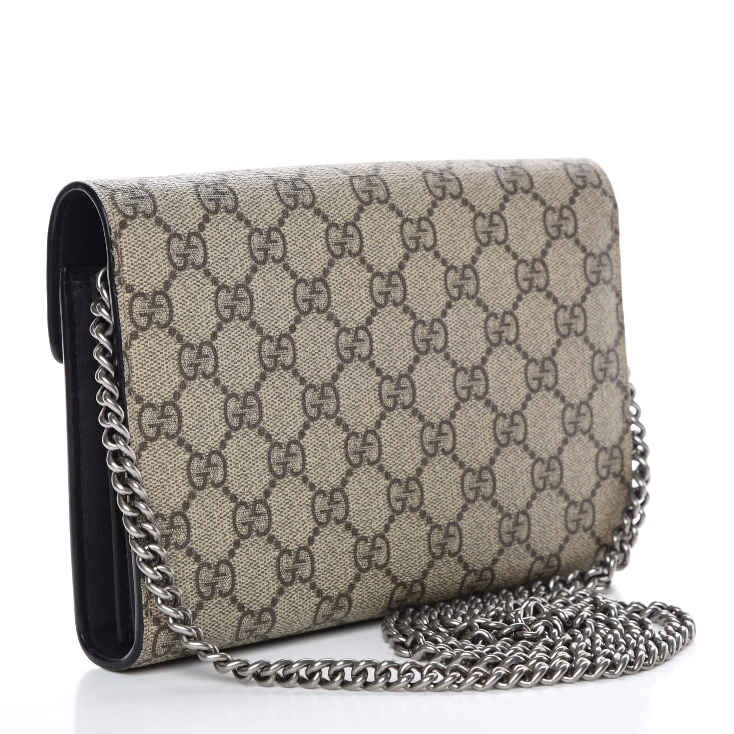 Gucci GG Supreme Monogram Mini Dionysus Chain Wallet Beige Black 3 of 10