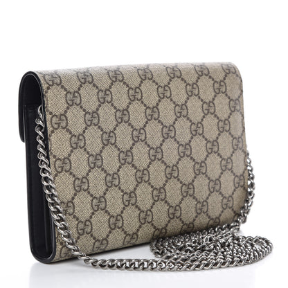 Gucci GG Supreme Monogram Mini Dionysus Chain Wallet Beige Black 3 of 10