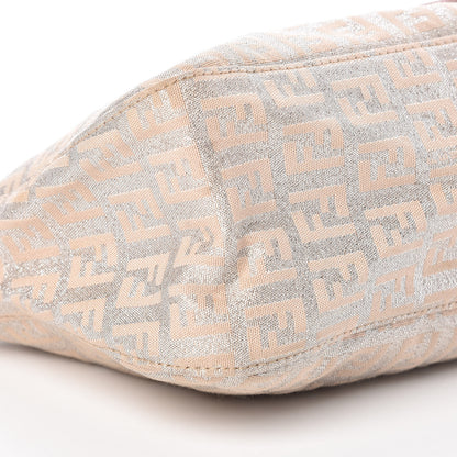 Fendi Metallic Jacquard Zucchino Baguette Pink 8 of 9