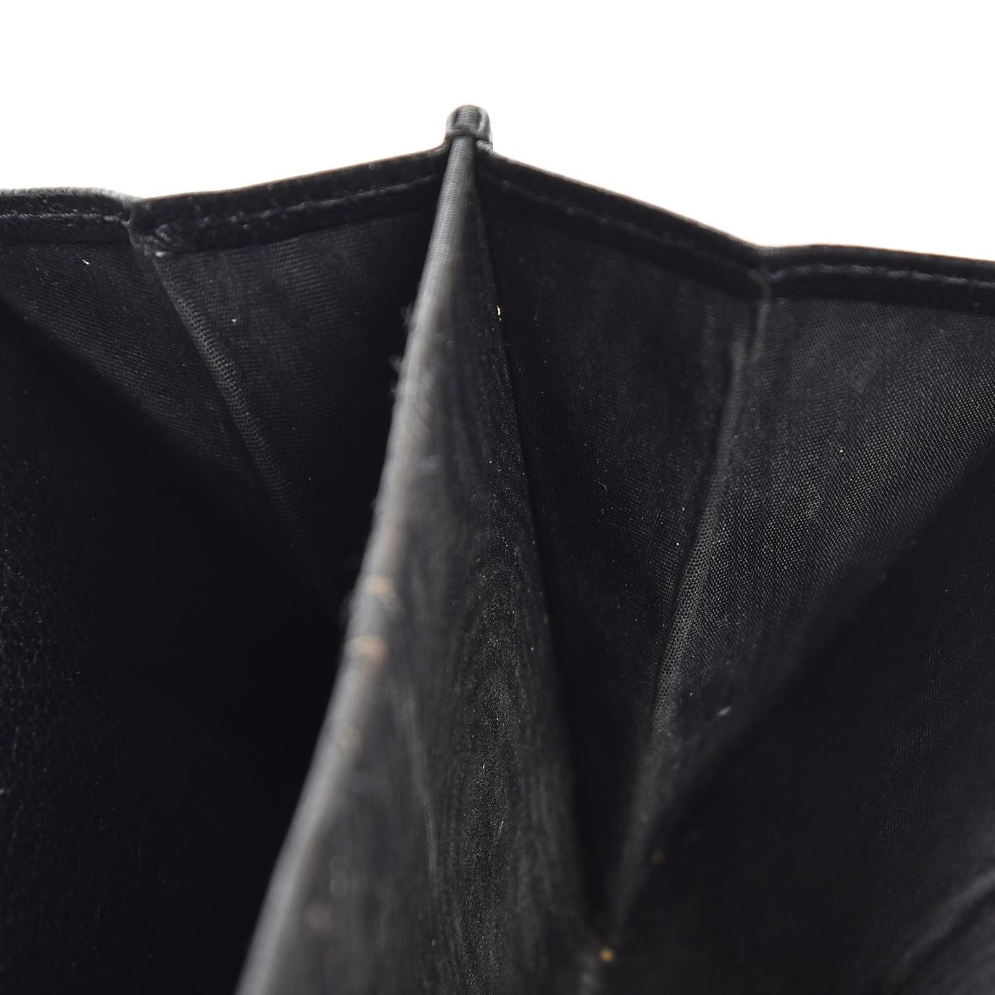 Goatskin Compact CC Flap Wallet Black