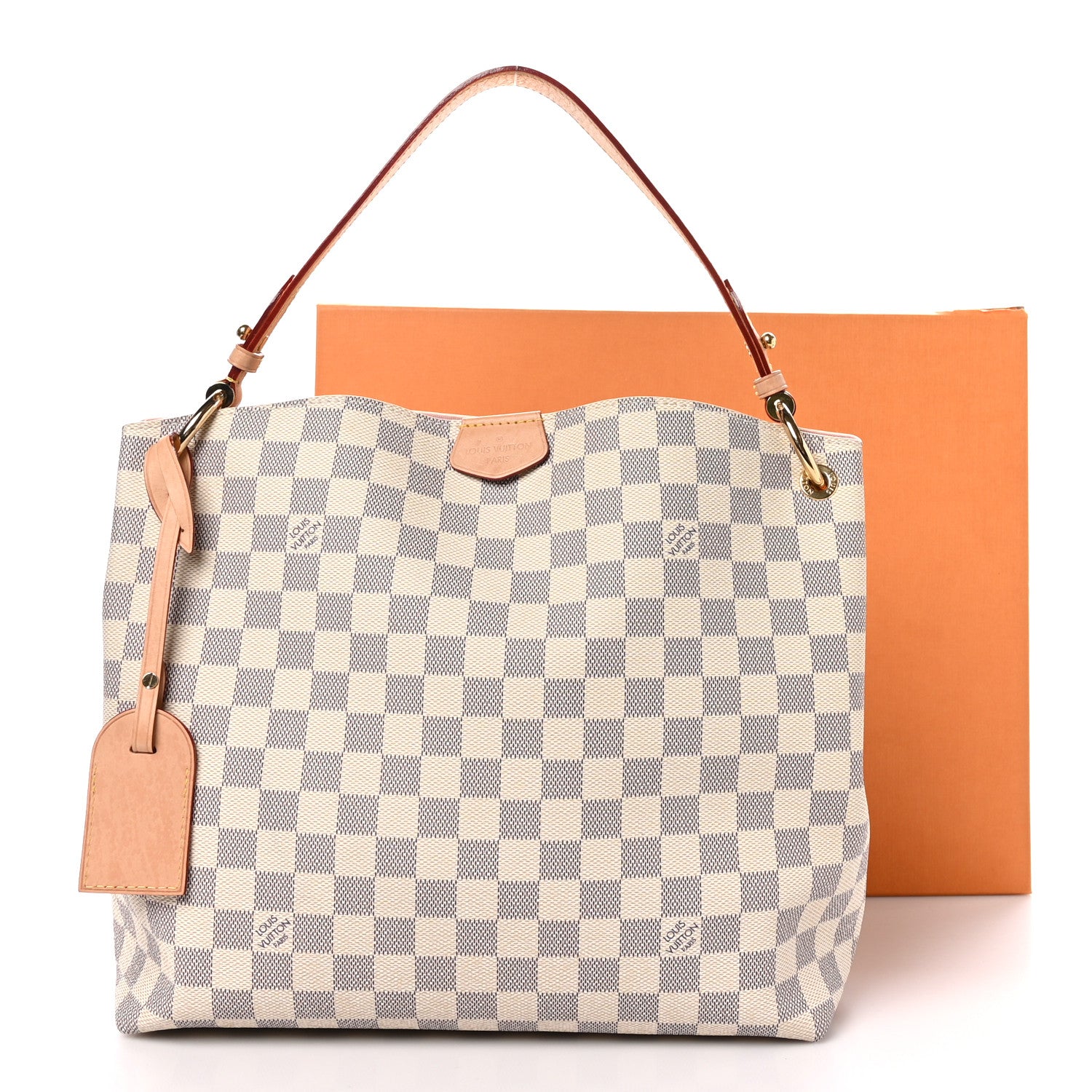 Louis Vuitton Damier Azur Graceful PM Rose Ballerine 9 of 9