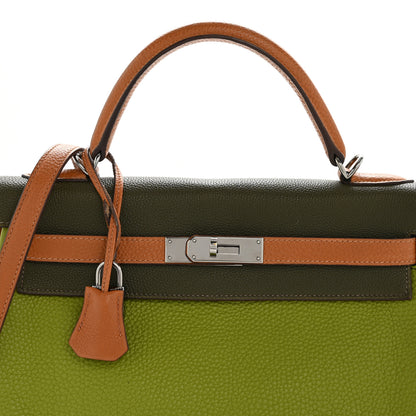 Hermes Fjord Togo Tri-Color Kelly Retourne 32 Vert Anis Gold Vert Olive 8 of 15