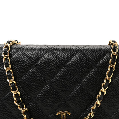 Chanel Caviar Quilted Wallet on Chain WOC Black 9 of 11