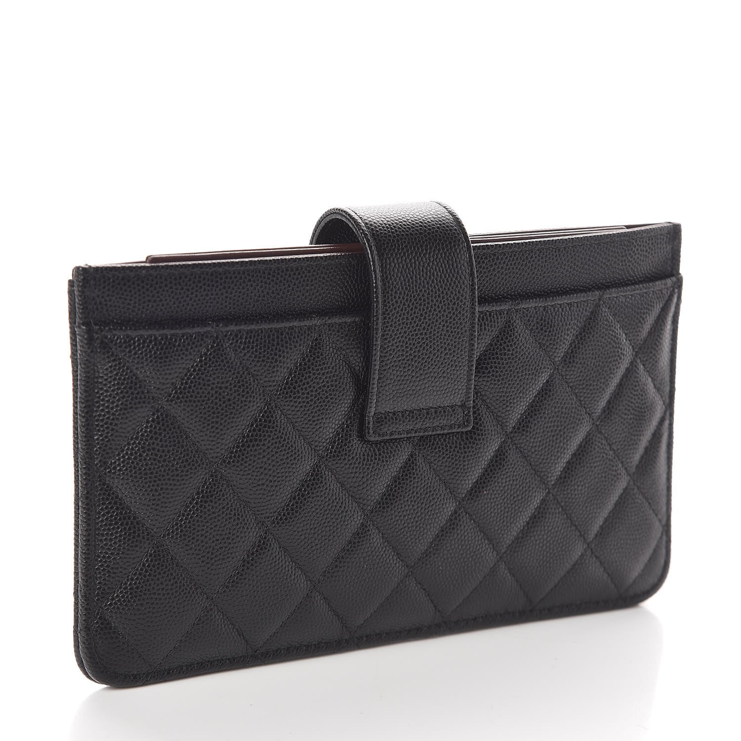 Chanel Caviar Quilted Classic Strap Pouch Black 4 of 10