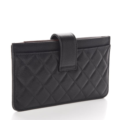 Chanel Caviar Quilted Classic Strap Pouch Black 4 of 10