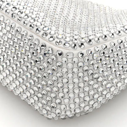 Prada Satin Crystal Mini Re-Edition 2000 Bag White 9 of 9