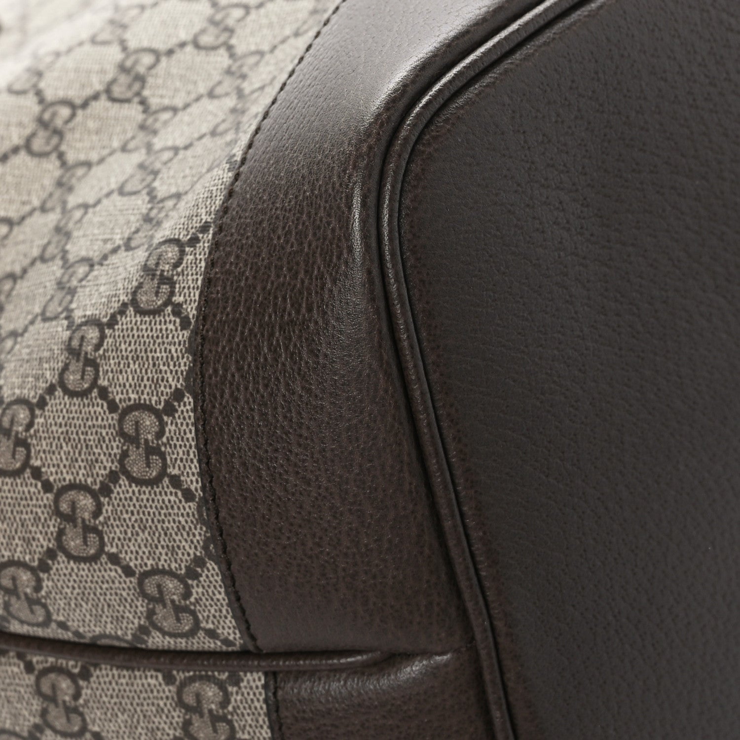 Gucci GG Supreme Monogram Textured Dollar Calfskin Web Large Ophidia Tote Beige Ebony New Acero 12 of 13