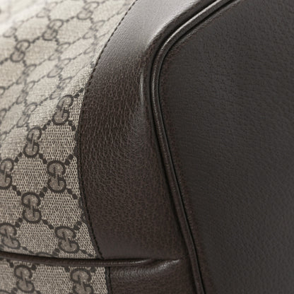 Gucci GG Supreme Monogram Textured Dollar Calfskin Web Large Ophidia Tote Beige Ebony New Acero 12 of 13