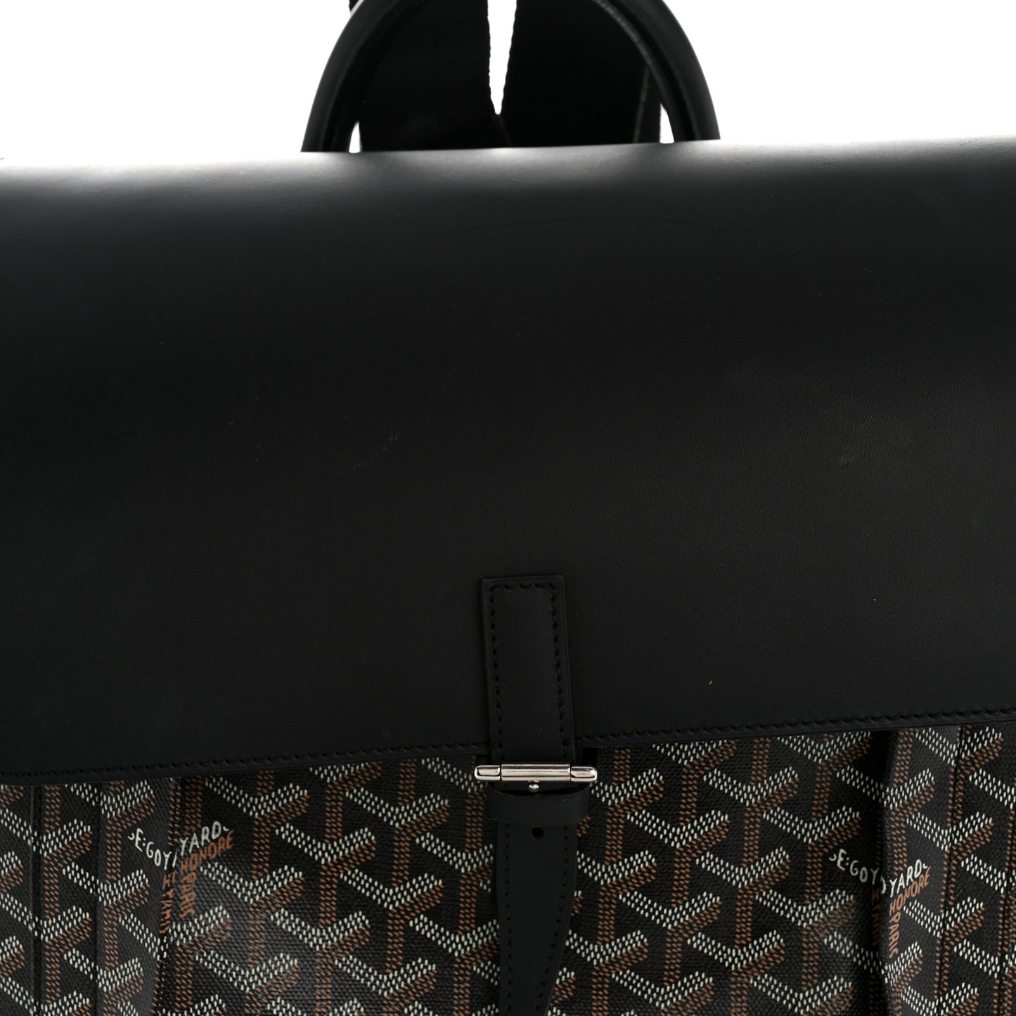 Goyardine Calfskin Alpin MM Backpack Black