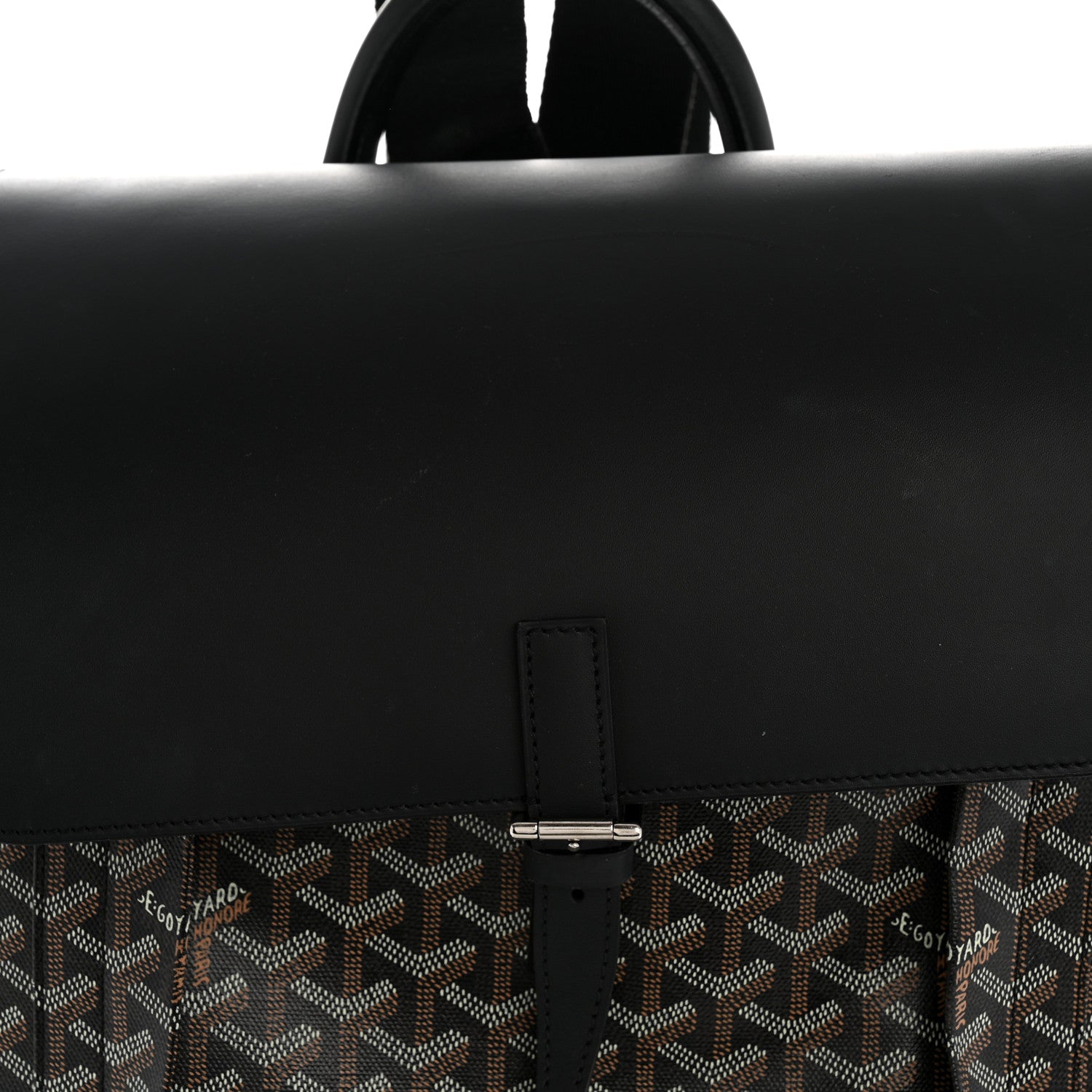 Goyard Goyardine Calfskin Alpin MM Backpack Black 7 of 15