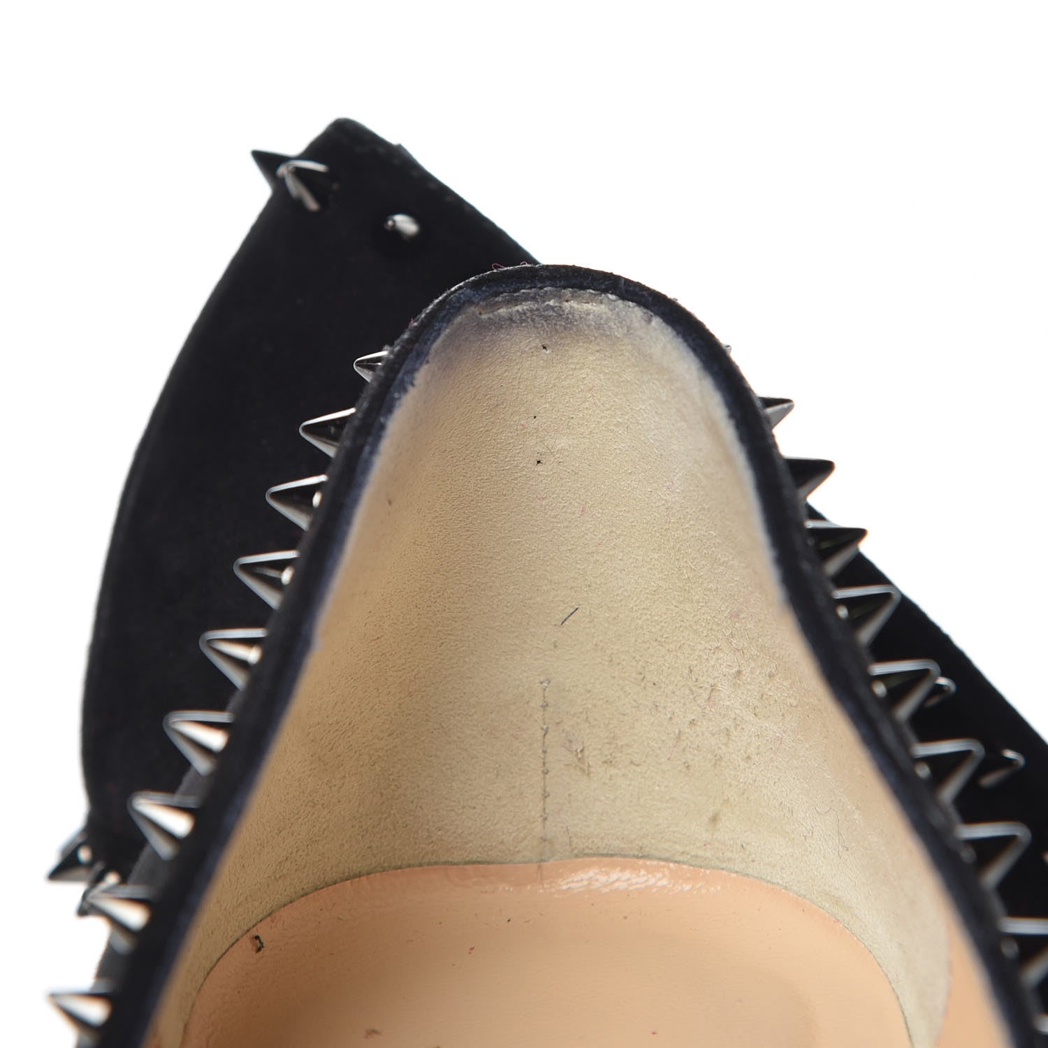 Christian Louboutin Suede Studded Anjalina 85 Pumps 37 Black 14 of 16