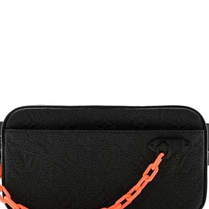 Louis Vuitton Taurillon Monogram Uniformes Solar Ray Soft Pochette Volga Belt Bag Black 8 of 10