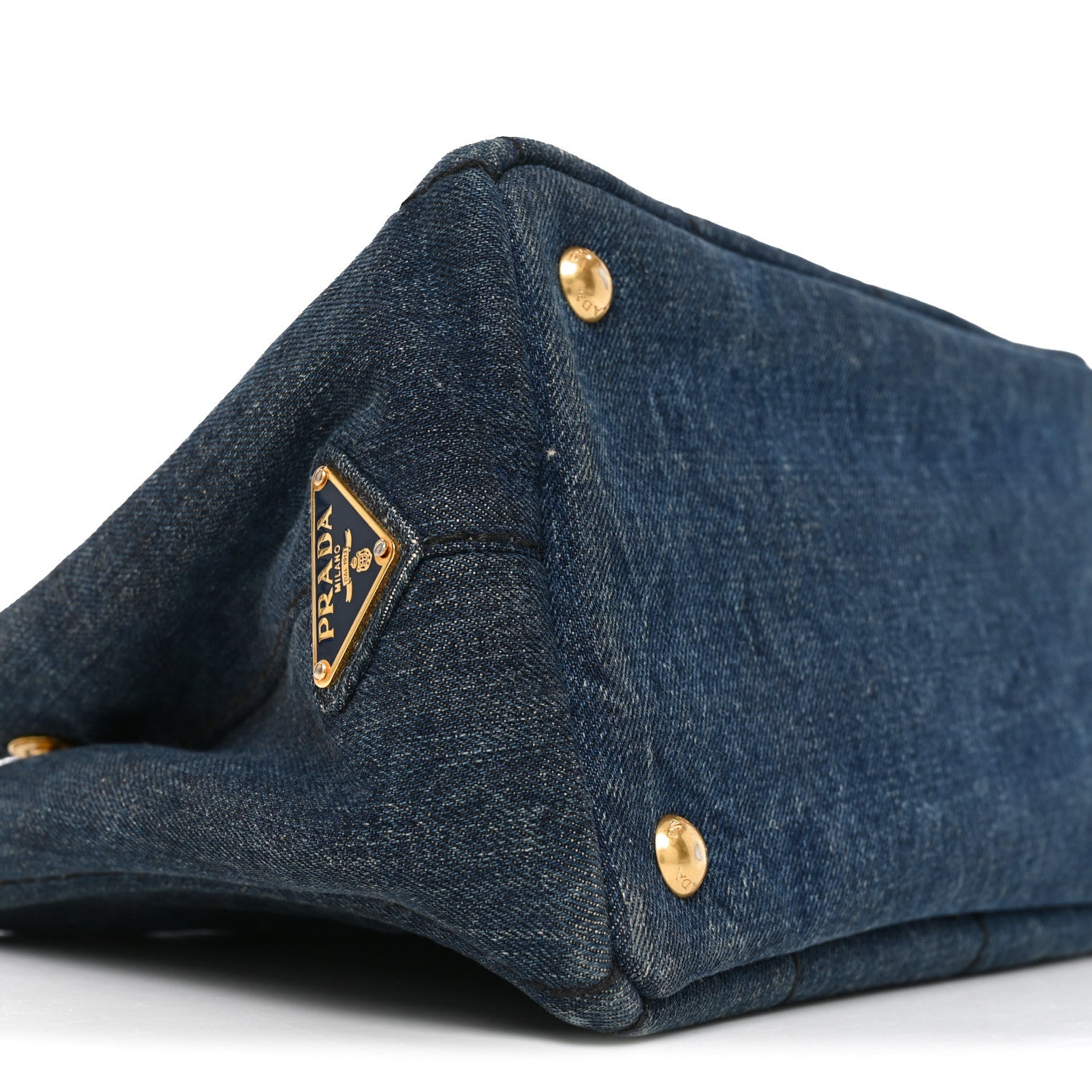 Prada Denim Canapa Small Logo Tote Avio 8 of 9