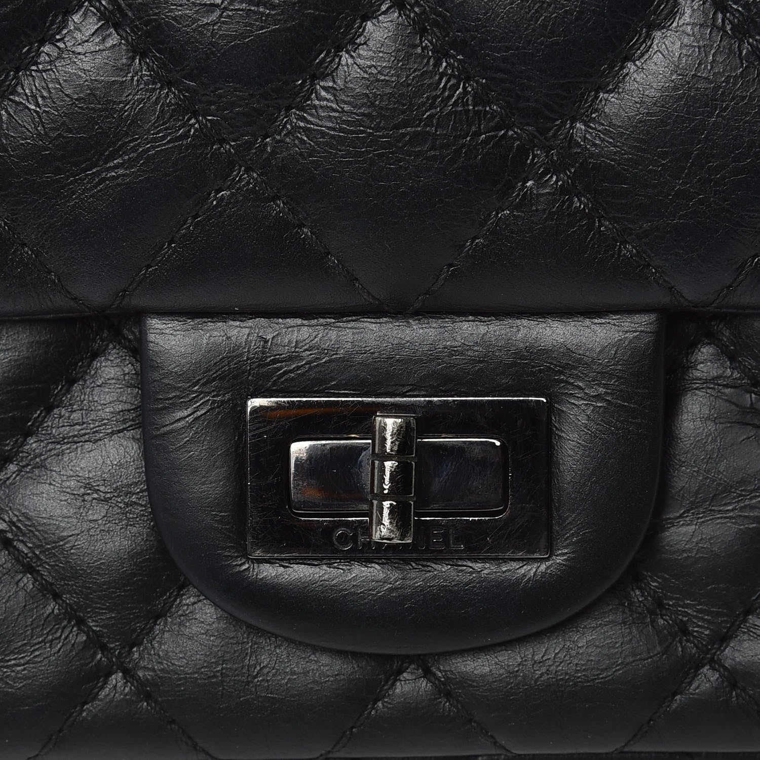 Chanel Aged Calfskin Quilted 2.55 Reissue 225 Flap So Black 9 of 13