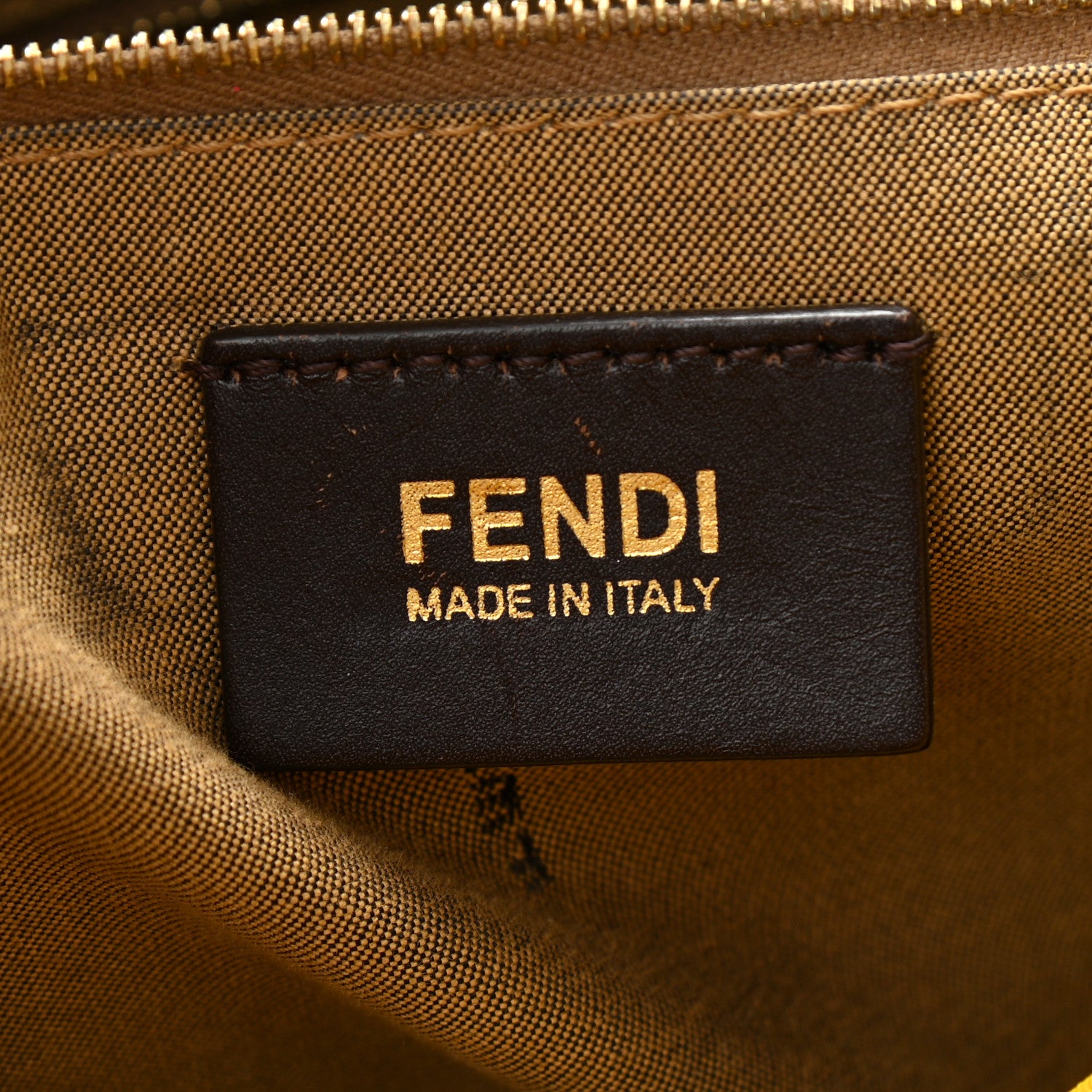 Fendi Zucca Vitello Large Hobo Tobacco Ocra Moro Black 6 of 14