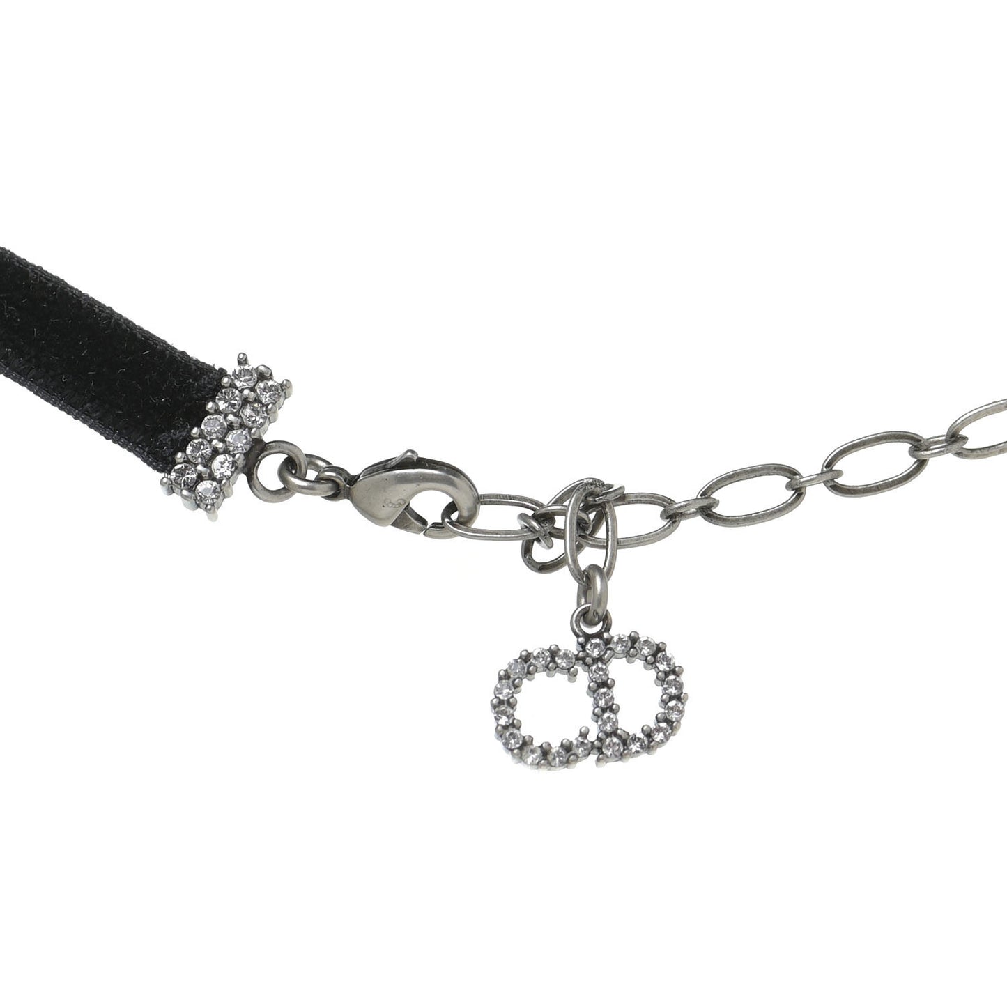 Velvet Crystal J’Adior Choker Necklace Black