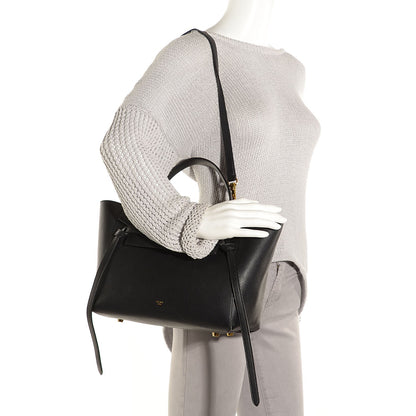Celine Drummed Calfskin Mini Belt Bag Black 2 of 9
