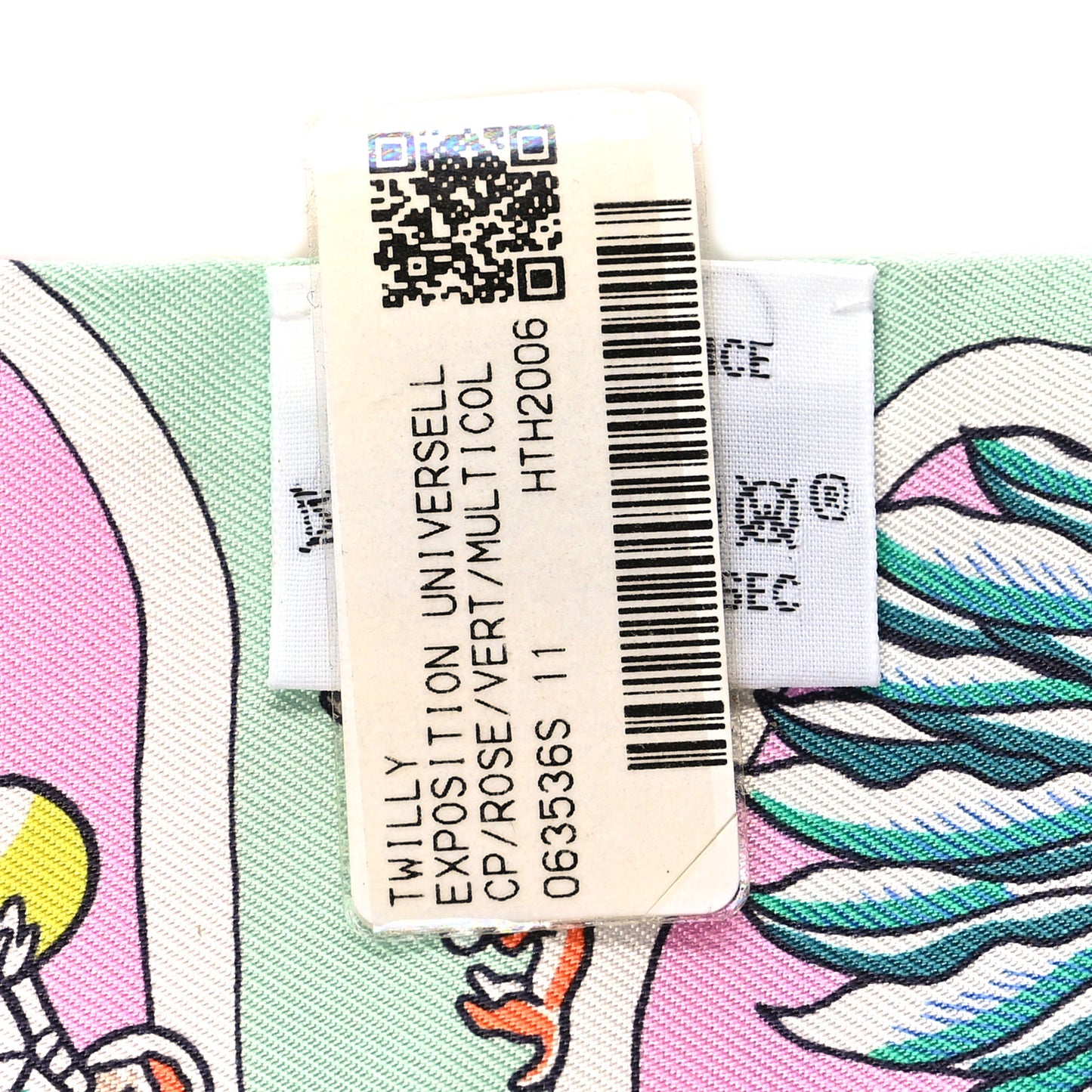 Silk Exposition Universelle Twilly Rose Vert Multicolor Rose Vert Multicolor