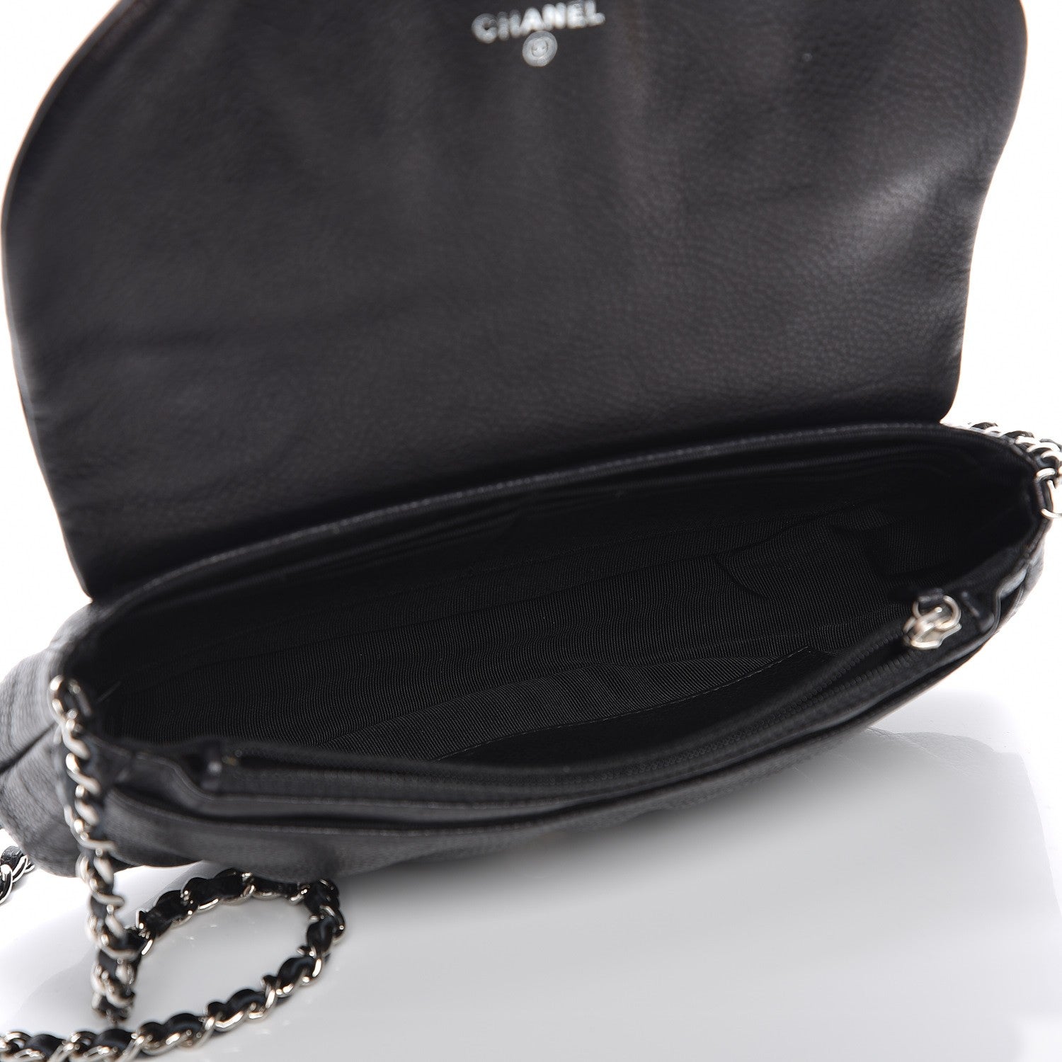 Chanel Caviar Half Moon Wallet On Chain WOC Black 5 of 9