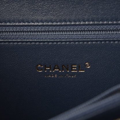 Chanel Caviar Quilted Medium CC Filigree Vanity Case Navy 6 of 8