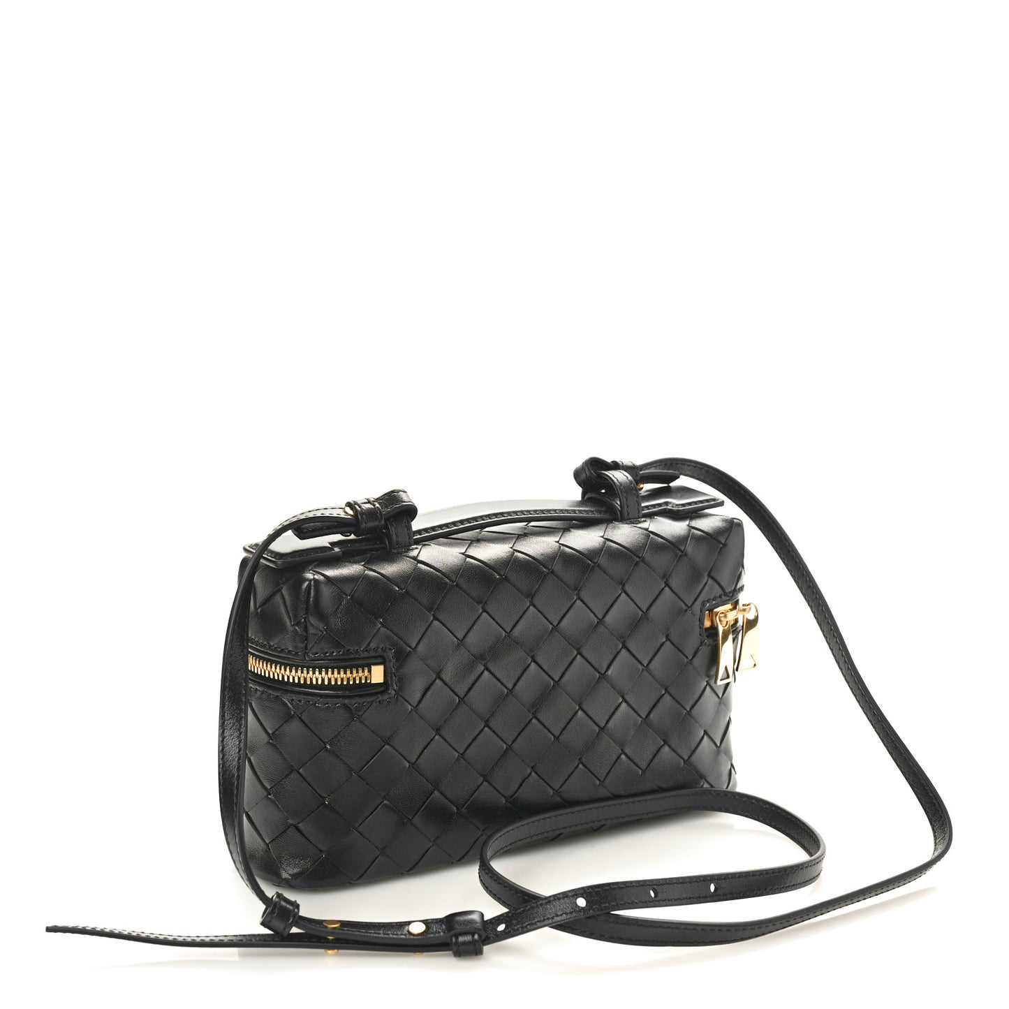 Calfskin Intrecciato Bang Bang Vanity Case Black