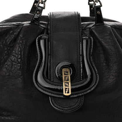 Fendi Nappa Patent B Buckle Tote Black 7 of 12