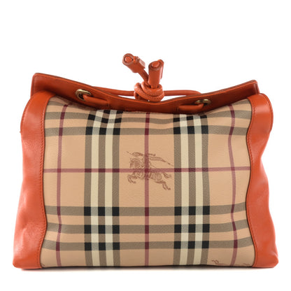 Burberry Haymarket Check Small Leah Shoulder Bag Honey 1 of 8