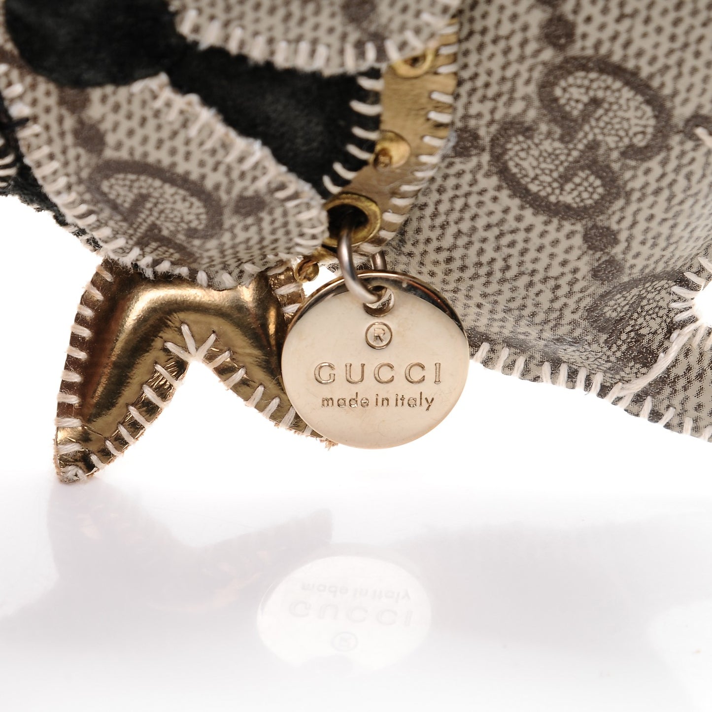 Monogram Leroy French Bulldog Key Charm