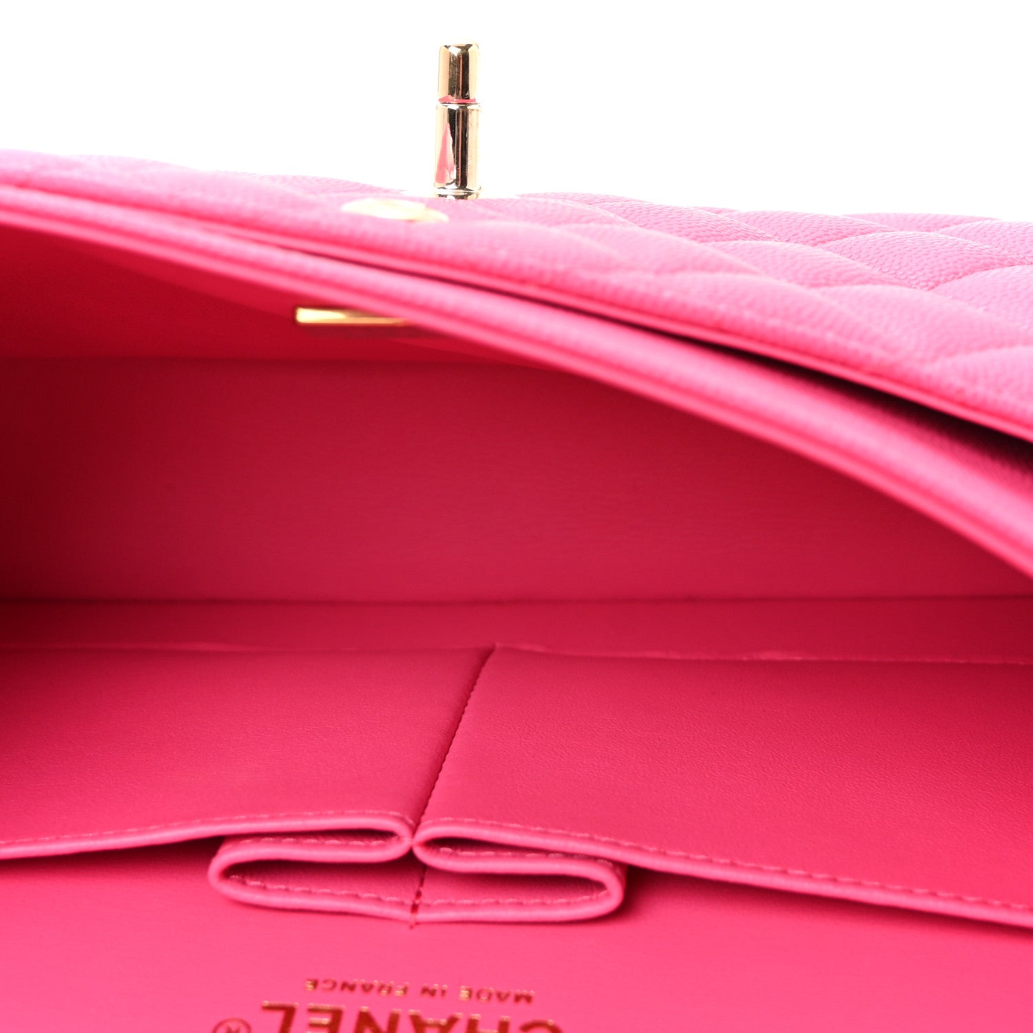 Chanel Caviar Quilted Medium Double Flap Dark Pink 5 of 11