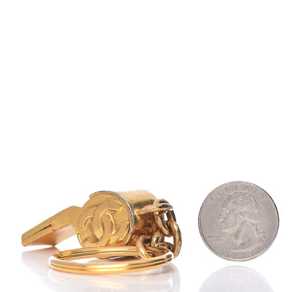 Chanel CC Whistle Key Chain Gold 2 of 5