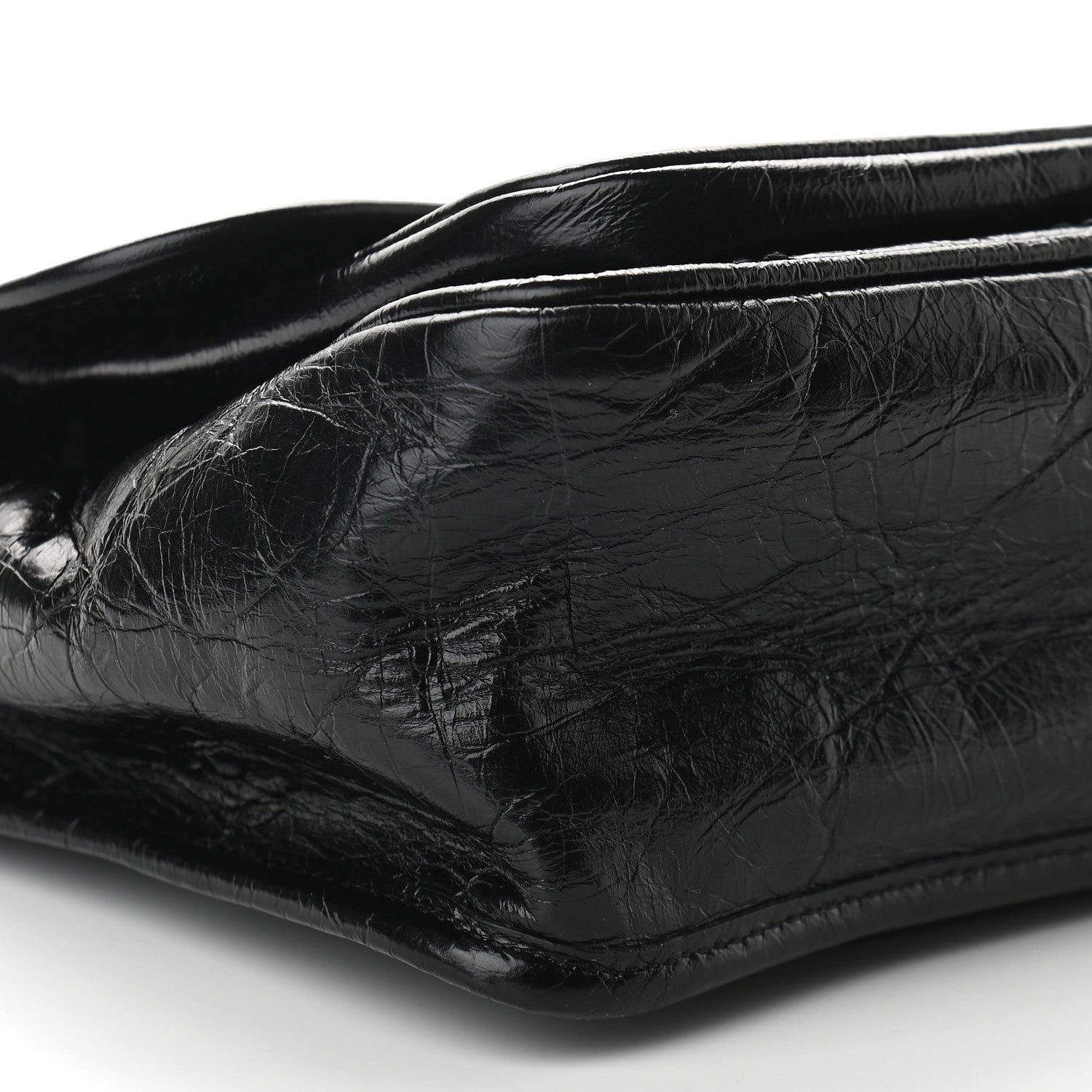 Saint Laurent Crinkled Calfskin Matelasse Monogram Medium Niki Chain Satchel Black 8 of 9