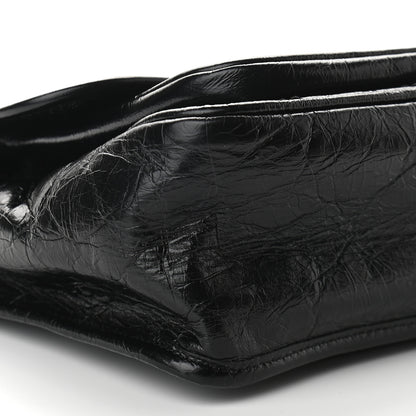 Saint Laurent Crinkled Calfskin Matelasse Monogram Medium Niki Chain Satchel Black 8 of 9
