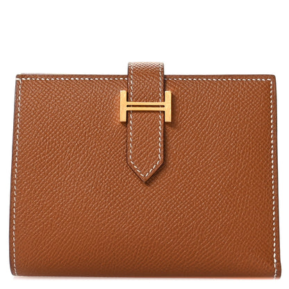 Hermes Epsom Bearn Compact Wallet Gold 1 of 7