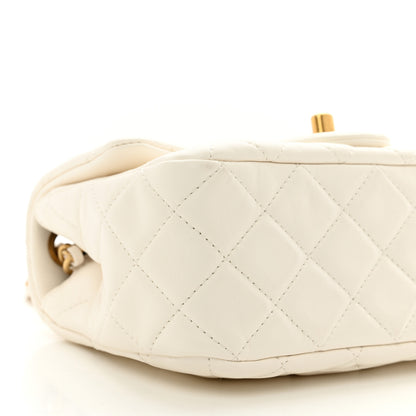 Chanel Lambskin Quilted Mini Pearl Crush Flap White 9 of 12