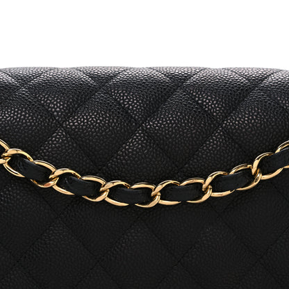 Chanel Caviar Quilted Jumbo Double Flap Black 8 of 11