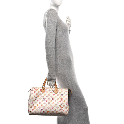 Louis Vuitton Watercolor Aquarelle Speedy 35 White 2 of 9