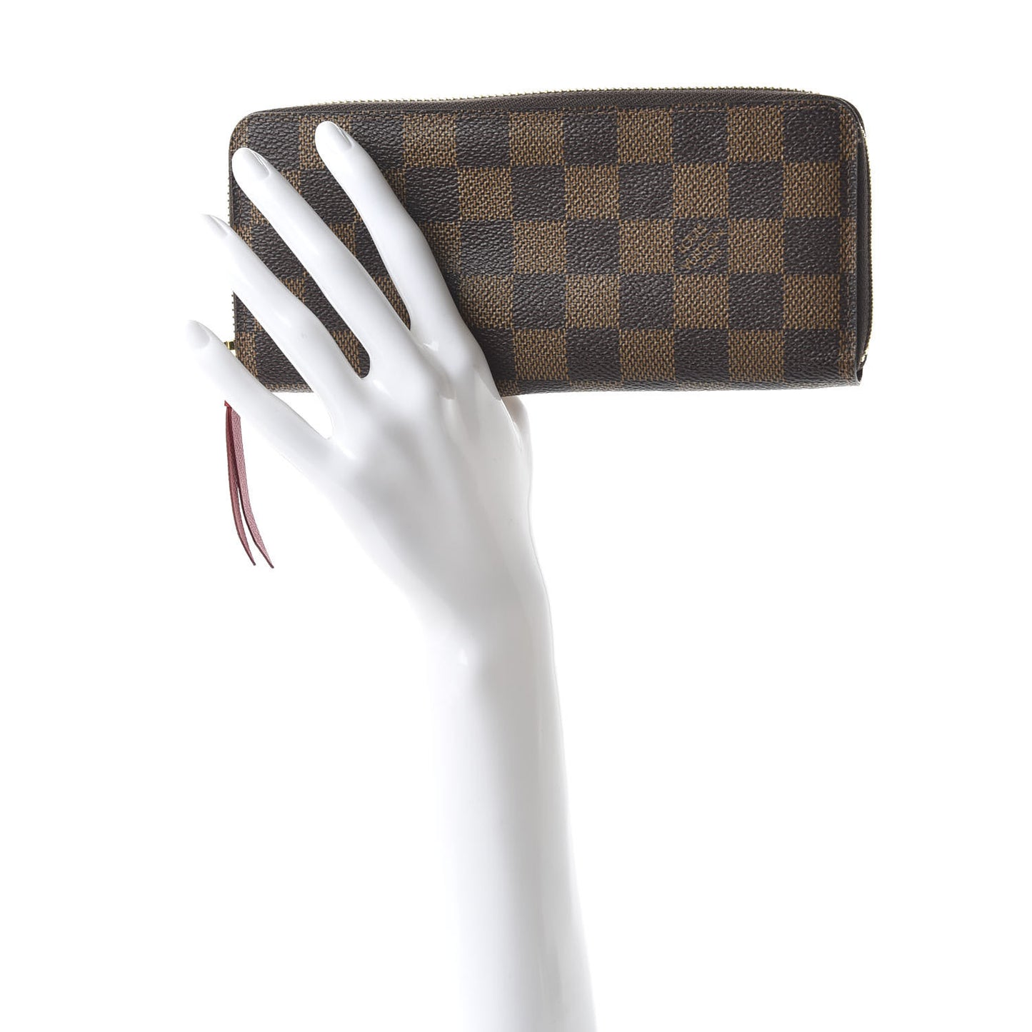 Damier Ebene Clemence Wallet Cherry