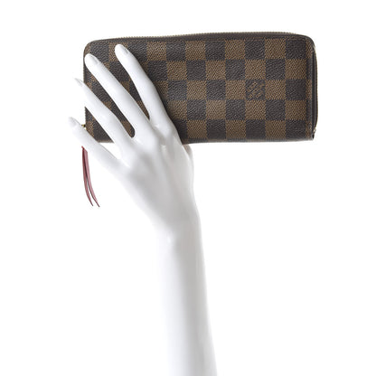 Louis Vuitton Damier Ebene Clemence Wallet Cherry 2 of 11