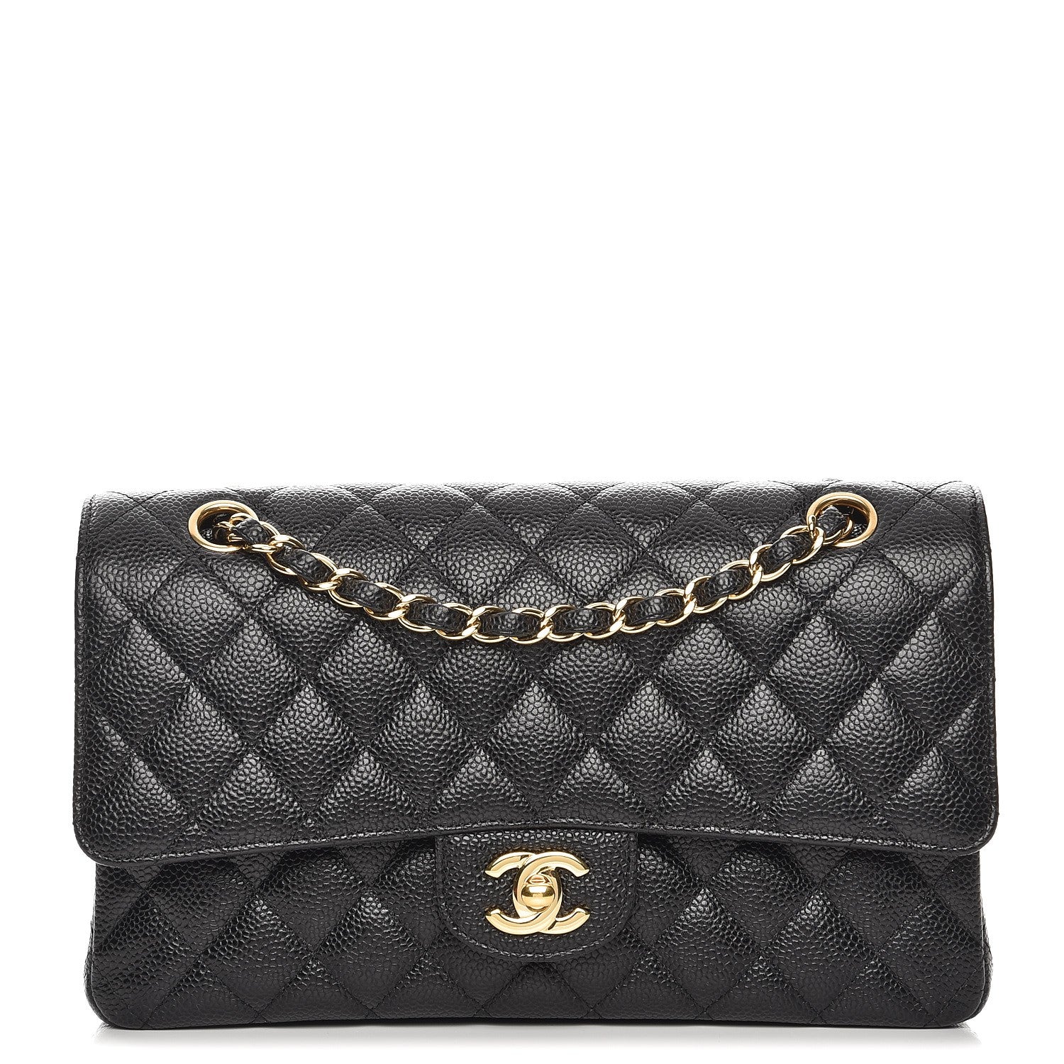 Chanel Caviar Quilted Medium Double Flap Black 1 of 9