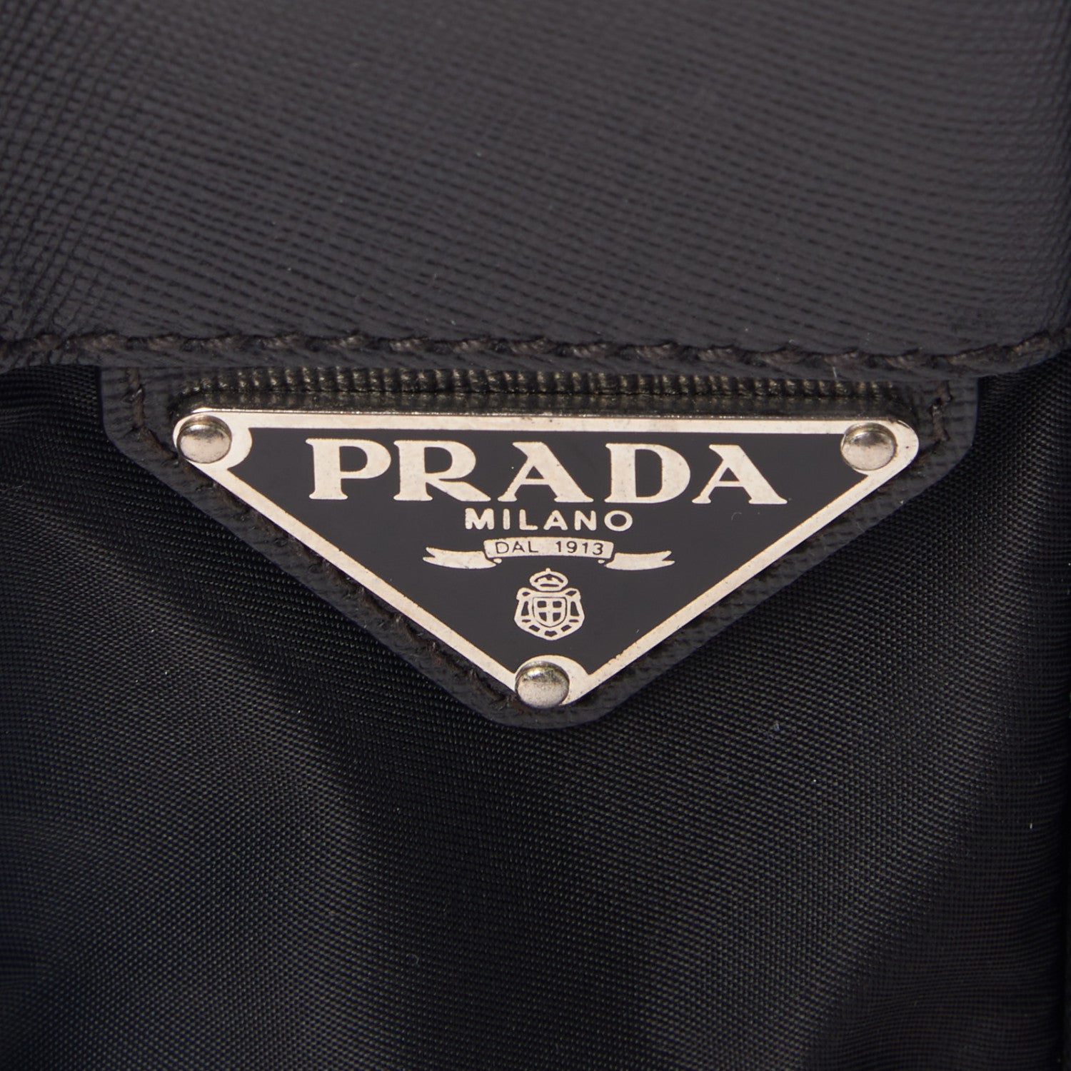 Prada Tessuto Nylon Saffiano Logo Messenger Bag Black 8 of 9