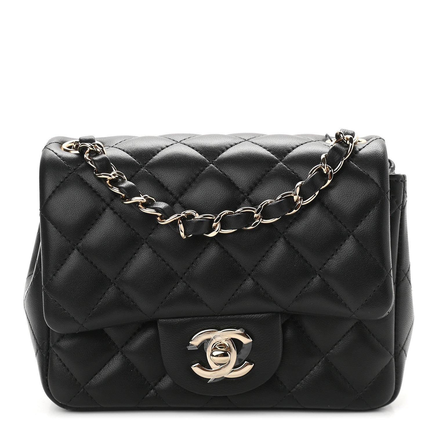 Chanel Lambskin Quilted Mini Square Flap Black 1 of 9