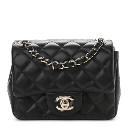 Chanel Lambskin Quilted Mini Square Flap Black 1 of 9
