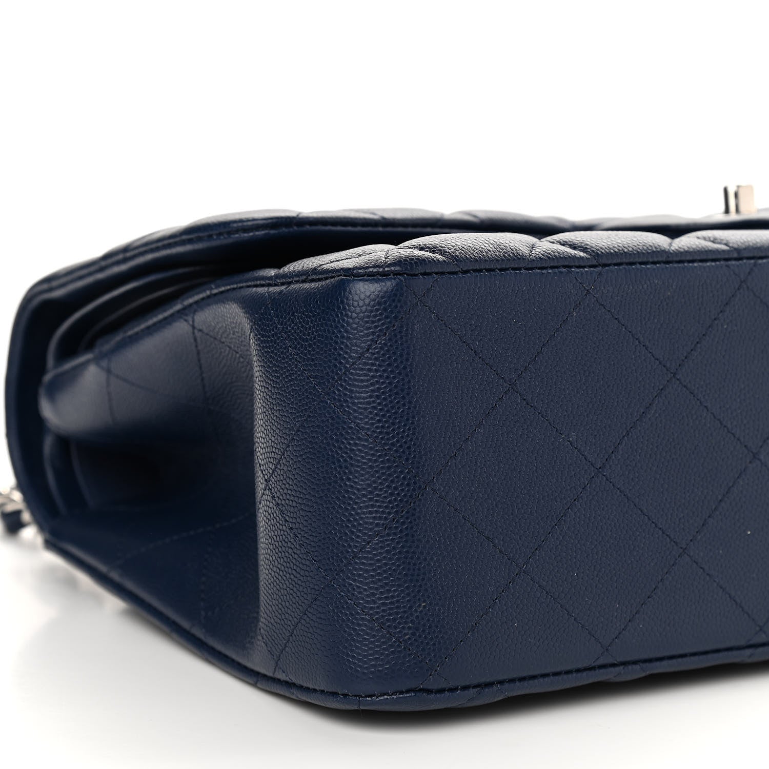 Chanel Caviar Quilted Jumbo Double Flap Navy 9 of 11
