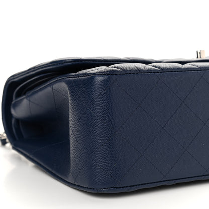 Chanel Caviar Quilted Jumbo Double Flap Navy 9 of 11