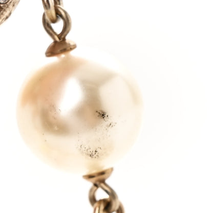 Chanel Pearl Crystal Camellia CC Long Necklace Gold 7 of 9
